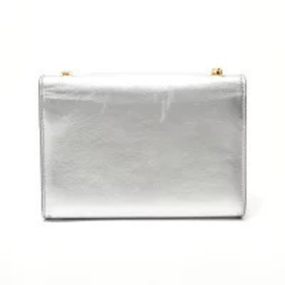 Saint Laurent Yves YSL Tassel Shoulder Bag Silver